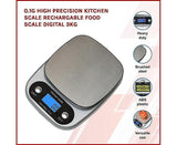 0.1g High Precision Kitchen Scale Rechargable Food Scale Digital 3KG One Size
