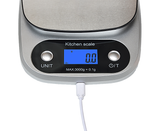0.1g High Precision Kitchen Scale Rechargable Food Scale Digital 3KG One Size