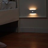 2Pcs Rechargeable LED Motion Sensor Night Light Cabinet Closet Stair Wall Lamps