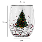 2Pcs 300ml Double Wall Coffee Glasses Cups Insulated for Hot Cold Drinks