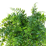 2pcs Artificial Hanging Plants Fern Plastic Green Fake Wall Hanging Ferns Plants for Garden Wedding Decoration