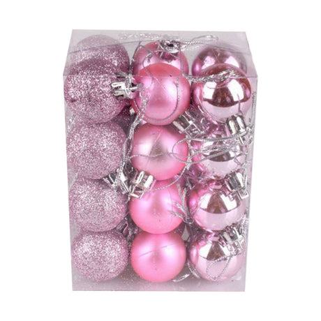 72Pcs Christmas Balls Hanging Decorative Christmas Tree Balls for Christmas Weddings Engagements Anniversaries Parties Pink