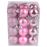 72Pcs Christmas Balls Hanging Decorative Christmas Tree Balls for Christmas Weddings Engagements Anniversaries Parties Pink