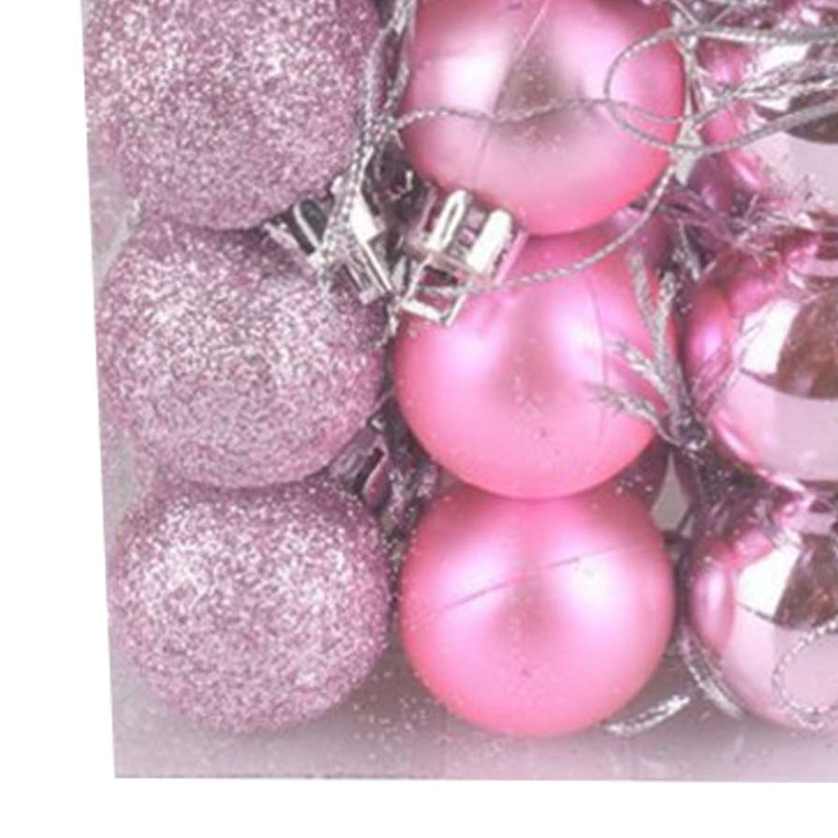 72Pcs Christmas Balls Hanging Decorative Christmas Tree Balls for Christmas Weddings Engagements Anniversaries Parties Pink