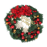Christmas Wreath Snow Pine Cone Xmas Ball Wreath for Indoor Outdoor Holiday Decorations