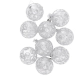9Pcs Christmas Ball Ornaments Exquisite Plastic Shatterproof Hanging Christmas Tree Ornaments for Home Silver