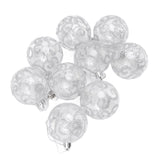 9Pcs Christmas Ball Ornaments Exquisite Plastic Shatterproof Hanging Christmas Tree Ornaments for Home Silver
