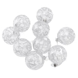 9Pcs Christmas Ball Ornaments Exquisite Plastic Shatterproof Hanging Christmas Tree Ornaments for Home Silver