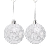 9Pcs Christmas Ball Ornaments Exquisite Plastic Shatterproof Hanging Christmas Tree Ornaments for Home Silver