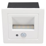 LED Corner Wall Lamp Recessed Warm White Iron Baking Varnish Body Induction Step Light for Stairway 85‑260V