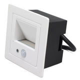 LED Corner Wall Lamp Recessed Warm White Iron Baking Varnish Body Induction Step Light for Stairway 85‑260V