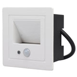 LED Corner Wall Lamp Recessed Warm White Iron Baking Varnish Body Induction Step Light for Stairway 85‑260V