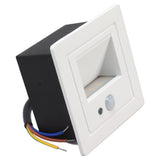 LED Corner Wall Lamp Recessed Warm White Iron Baking Varnish Body Induction Step Light for Stairway 85‑260V