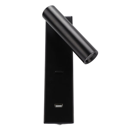 LED Wall Reading Light Simple Stylish Wall Mounted Light with Switch USB Port for Indoor Bedroom 100‑240V