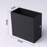 LED Wall Lights Multifunction Innovative Aluminum Wall Mounted Lamp for Bedroom Living Room Hallway 7W Black Warm Light