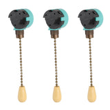 3Pcs Ceiling Light Pull Chain Switch 3 Speed 4 Wire Ceiling Fan Lamp Switch for Ceiling Lamp Fan Lamp Wall Lamp Bronze