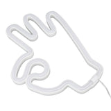 Hand Finger Neon Light OK Shaped LED Neon Sign Battery USB and Battery Powered Wall Decor Light for Home Bedroom