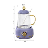 Portable Electric Kettle Stew Cup 450ML Health Cup Mini Slow Cooker Kettle Office Flower Teapot Split Tea Boiler AU Plug 220V Violet 450ml