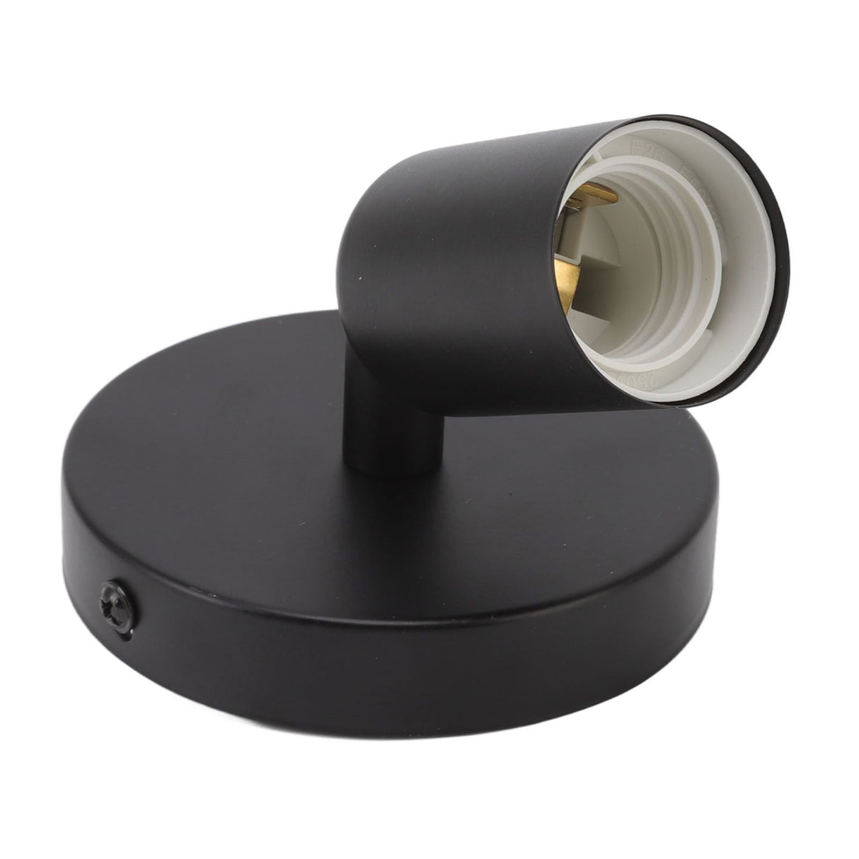 E26 E27 Wall Lamp Holder Modern Simple Wall Lamp Base for Bedroom Living Room Showcase 85‑265V Black