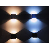Modern LED Wall Sconce Aluminum Indoor LED Wall Mounted Lamp for Bedroom Hallway Black 10W White Light 6000K