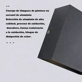 Modern LED Wall Sconce Aluminum Indoor LED Wall Mounted Lamp for Bedroom Hallway Black 10W White Light 6000K