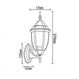 Hex Garden Wall Lamp Waterproof Outdoor Wall Light Corridor Courtyard Balcony Lamp Black