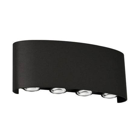 Up and Down Lights 8W 4000K Black Frame 8 Lamp Beads IP65 Waterproof LED Wall Lights for Bedroom Office Hotel