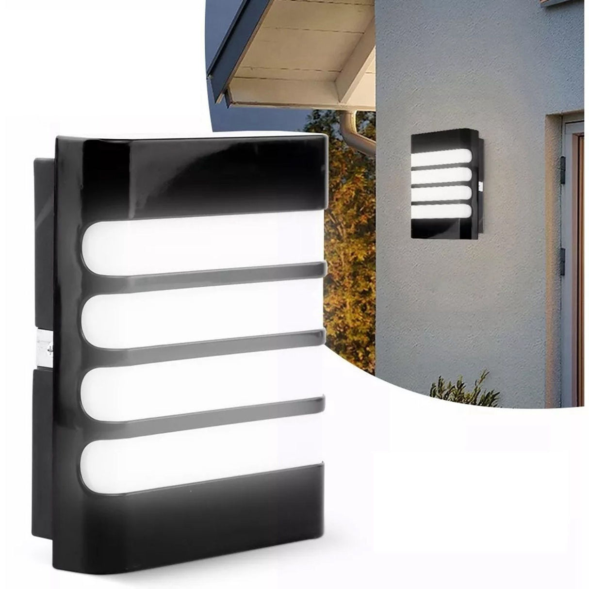 Patio Wall Light Plastic Housing Waterproof Low Power Consumption LED 6500K Wall Mounted Lamp