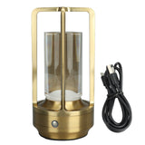 Cordless Table Lamp 3 Colors Stepless Dimming LED Table Lamp Rechargeable Touch Lamp Bedside Nightstand Lamp Gold