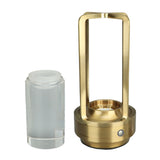 Cordless Table Lamp 3 Colors Stepless Dimming LED Table Lamp Rechargeable Touch Lamp Bedside Nightstand Lamp Gold
