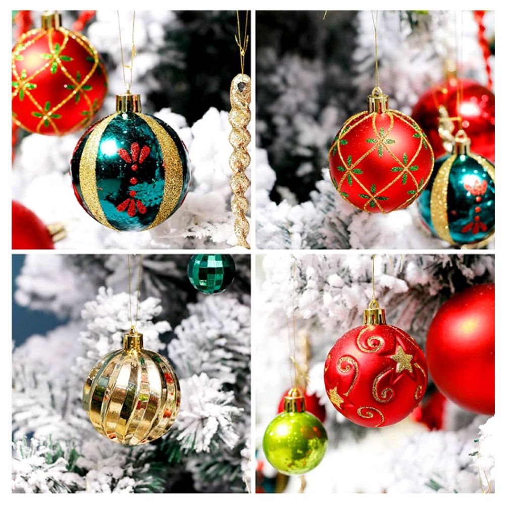 6cm Christmas Ball Ornaments 30 Pieces Of Shatter Proof Christmas Tree Ornaments for 2021 Xmas Holidays Weddings Party