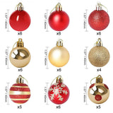50PCS 4CM Shatterproof Christmas Ball Decorations Christmas Tree Ornaments Electroplating Balls Pendant for Engagements Anniversaries and Parties