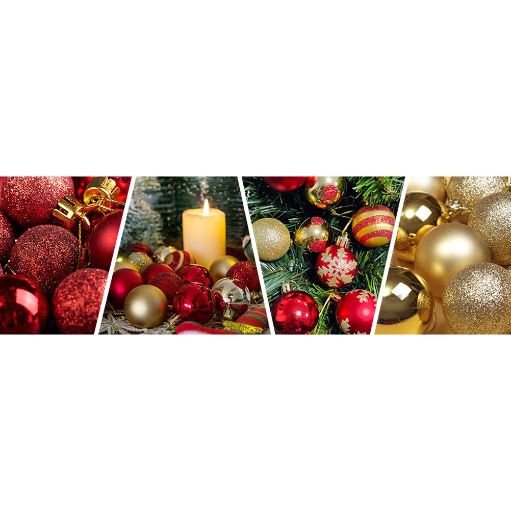 50PCS 4CM Shatterproof Christmas Ball Decorations Christmas Tree Ornaments Electroplating Balls Pendant for Engagements Anniversaries and Parties