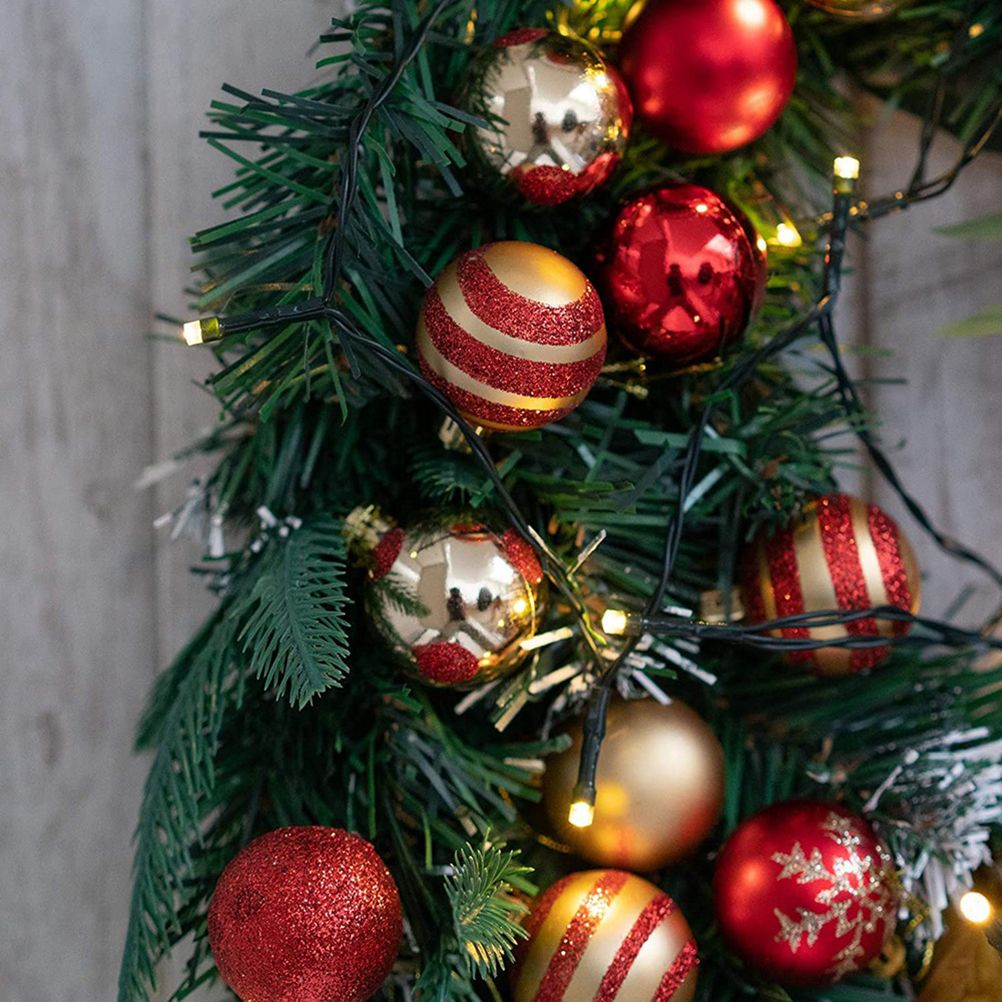 50PCS 4CM Shatterproof Christmas Ball Decorations Christmas Tree Ornaments Electroplating Balls Pendant for Engagements Anniversaries and Parties