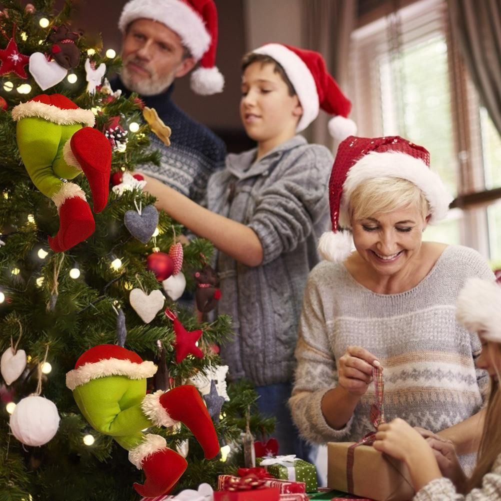 Christmas Thief Stole Wreath Christmas Decorations Christmas Burlap Garland for Doors Windows and Walls