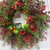 Christmas Wreath Artificial Red Berries Eucalyptus Wreath Christmas Decoration Living Room Wall Decoration