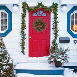 Christmas Wreath Artificial Red Berries Eucalyptus Wreath Christmas Decoration Living Room Wall Decoration