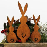 Easter Iron Bunny Adornments Easter Crafts Decorations for Lawn Garden Ornament