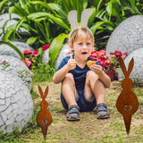 Easter Iron Bunny Adornments Easter Crafts Decorations for Lawn Garden Ornament