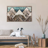 Mountain Wood Wall Art Decor Green Mountain Top Blue Mountain Top Decorative Painting