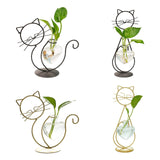 Simple Cat Iron Flower Ware Hydroponic Flower Arrangement Vase