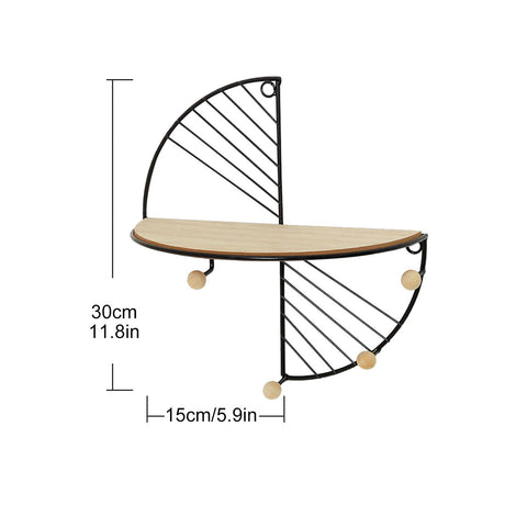 Simple Round Wall Shelf Multifunctional Geometric Wall Art Shelf Home Bedroom Wall Storage Shelves