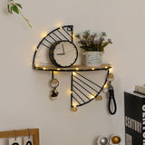 Simple Round Wall Shelf Multifunctional Geometric Wall Art Shelf Home Bedroom Wall Storage Shelves