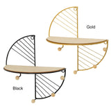 Simple Round Wall Shelf Multifunctional Geometric Wall Art Shelf Home Bedroom Wall Storage Shelves