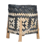 Handwoven Basket Northern Europe Style Bamboo Weaving Plant Basket for Home Decoration