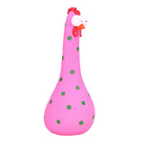 Chicken Statue Long Neck Microlandschaft Hand Crafted Resin Animal Garden Statues for Garden Yard Art DecorationPink