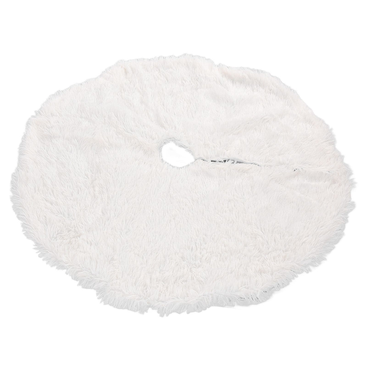 White Christmas Tree Skirts Sophisticated Dense Environmentally Friendly Plush Luxury ChristmasTree SkirtL