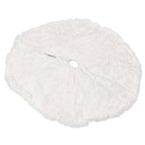 White Christmas Tree Skirts Sophisticated Dense Environmentally Friendly Plush Luxury ChristmasTree SkirtL
