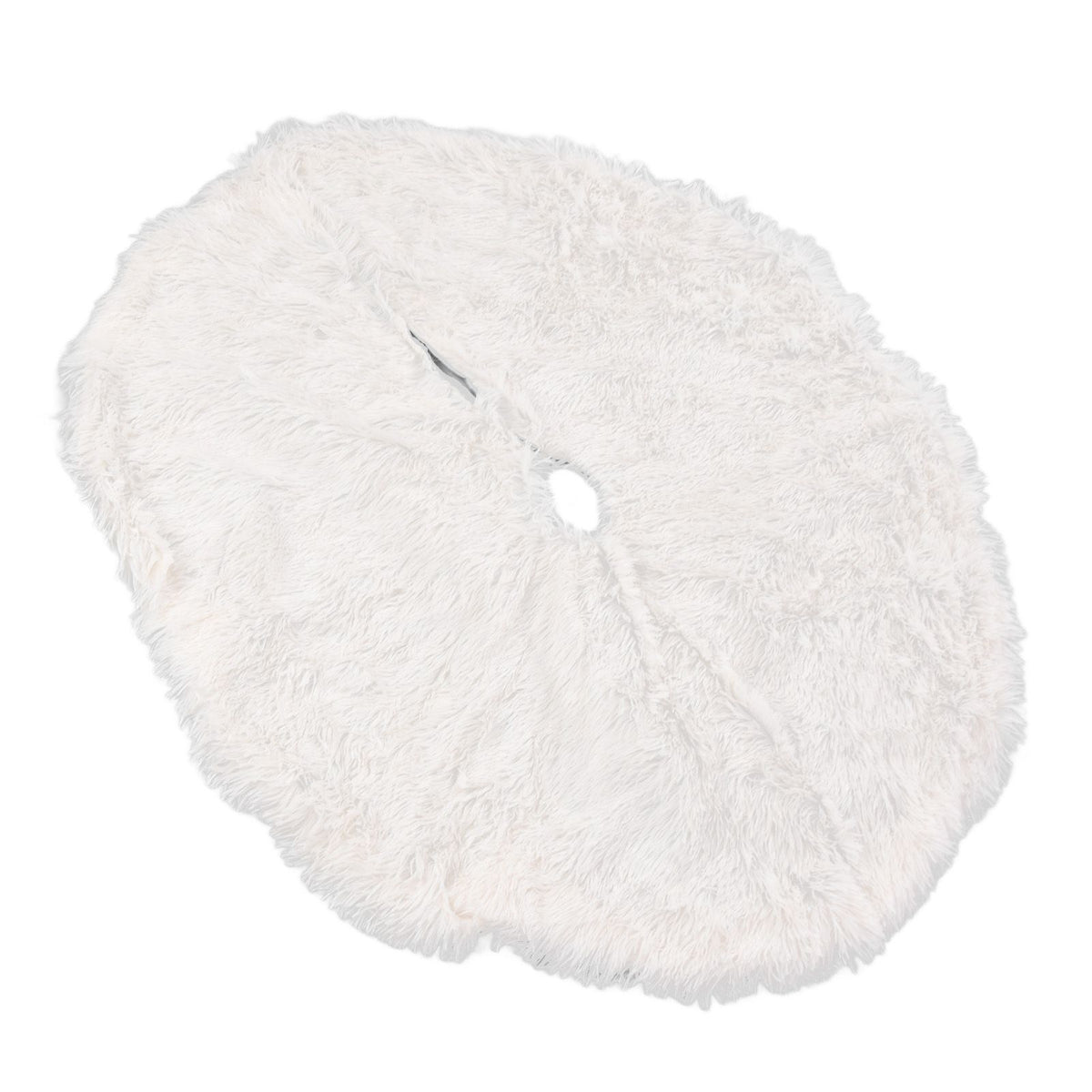White Christmas Tree Skirts Sophisticated Dense Environmentally Friendly Plush Luxury ChristmasTree SkirtL