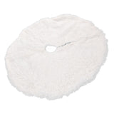 White Christmas Tree Skirts Sophisticated Dense Environmentally Friendly Plush Luxury ChristmasTree SkirtL